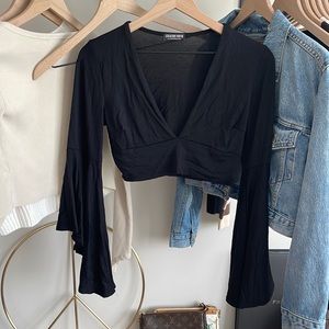 Black Crop top